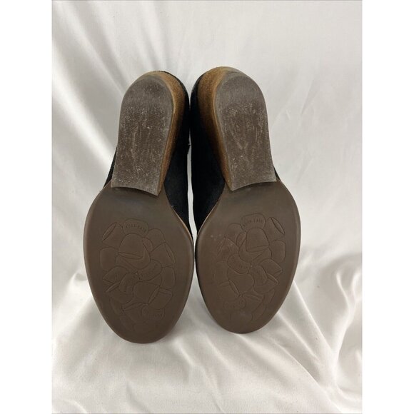 Kork-Ease Black Suede Wedge Heeled Boots Women's Size 8.5 - Picture 9 of 11